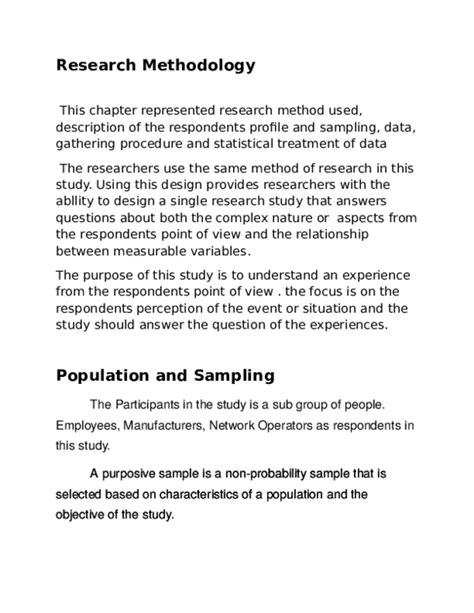 Methodology Sample In Research The Importance Of The Methods Section
