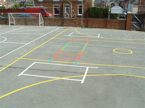 Traditional Painted Markings Are Ideal For Tennis Courts Multi Use