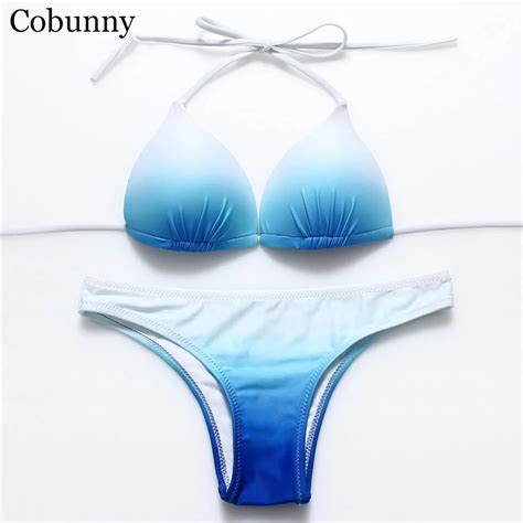 Cobunny 2017 New Sexy Bikini Set Ladies Swimwear Bathing Suits For