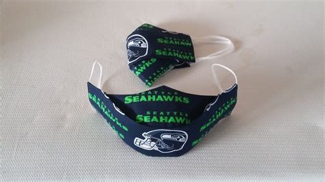 Seattle Seahawks Face Mask 3d 34layerbreathablewashable Etsy