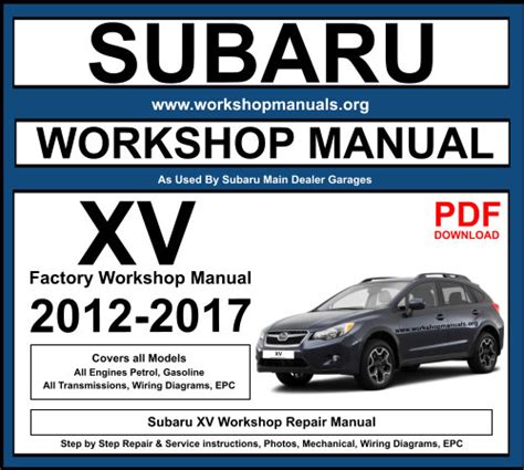 Subaru XV Workshop Repair Manual Download PDF