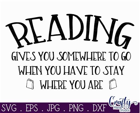 Reading Svg Book Svg Reading Gives You Somewhere To Go When Etsy Ireland
