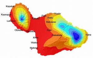Weather Maui Average Rainfall Map Maui Guidebook