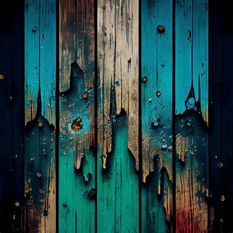 Painted Old Wood Surface Abstract Background Stock Illustration
