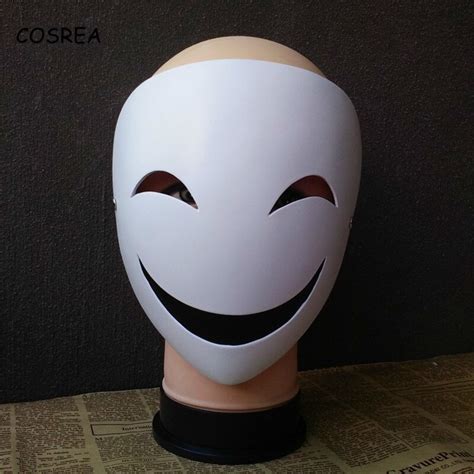 Black Bullets Smile Face White Resin Mask Kagetane Hiruko Scary Mask