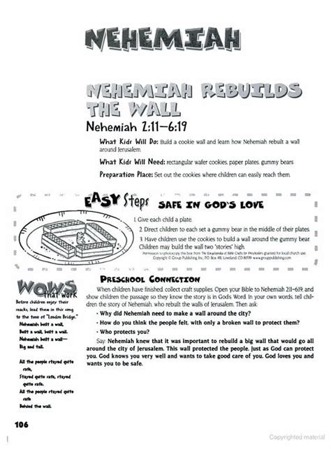 Nehemiah Children Crafts Preschool Craft Preschool Bible Lessons