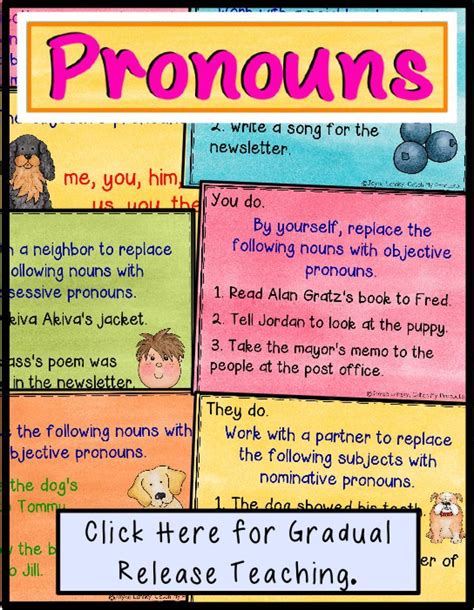 Pronouns Powerpoint And Worksheet Nouns And Verbs Dictionary Skills