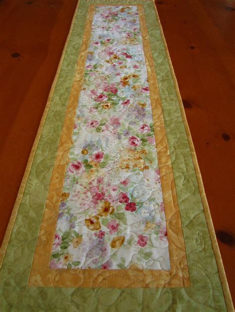 Spring Floral Quilted Table Runner On Luulla