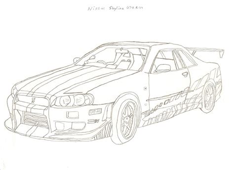 Https://tommynaija.com/coloring Page/2 Fast 2 Furious Skyline Coloring Pages