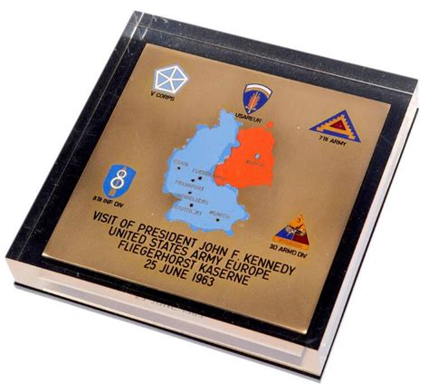 Paperweight With Map Of East And West Germany All Artifacts The John F Kennedy Presidential