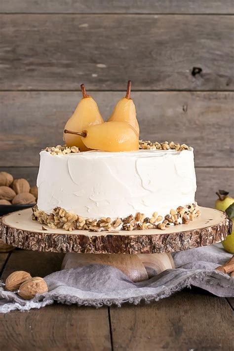 This Pear Walnut Cake With Honey Buttercream Is Incredibly Moist And
