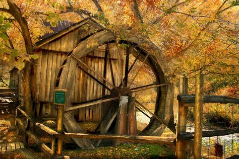 Water Wheel At Old Dawt Mill Water Wheel Windmill Water Water Mill