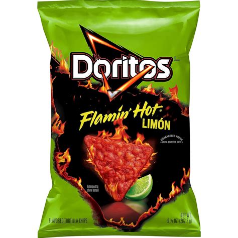 Doritos Tortilla Chips Flamin Hot Limon Oz Bolsa Queso