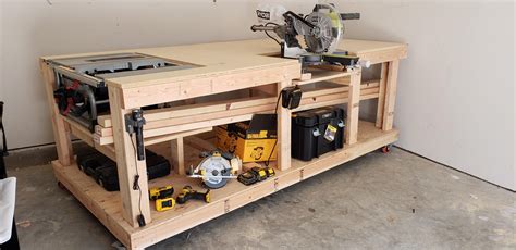 Mobile Workbench For My 10x20 Garage Woodworking