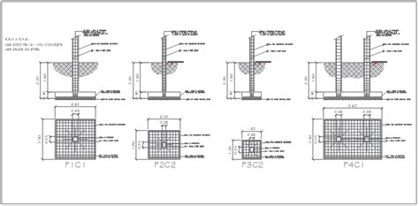 Raft Foundation Plan Detail Dwg File Cadbull