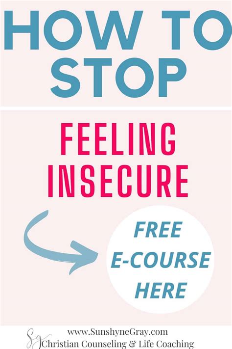 How To Stop Feeling Insecure 4 Simple Tips Christian Counseling