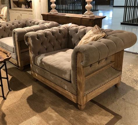 Deconstructed Roll Arm Chairs For Sale Restoration Hardware Tufted