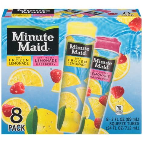 Minute Maid Soft Frozen Lemonade Variety Pack Ice Pops 8 Ct Marianos