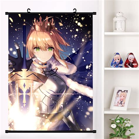 Japan Anime Fatestay Night Altria Pendragon Saber Wall Scroll Mural Poster Wall Hanging Poster