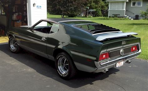 Dark Green 1972 Mach 1 Ford Mustang Fastback