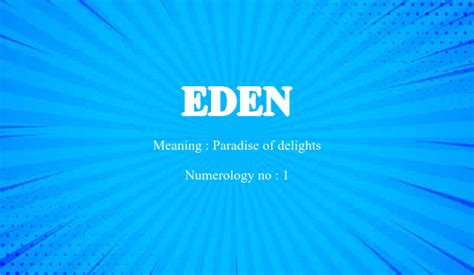 Eden Name Meaning