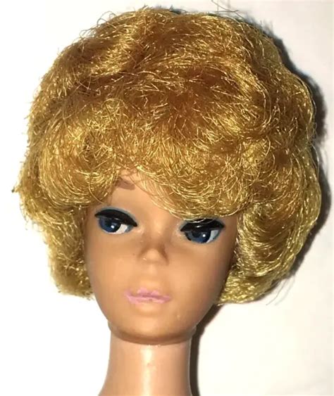 Vintage White Ginger Bubble Cut Barbie Doll 1961 Bubblegum Lips Blonde Hair 7995 Picclick