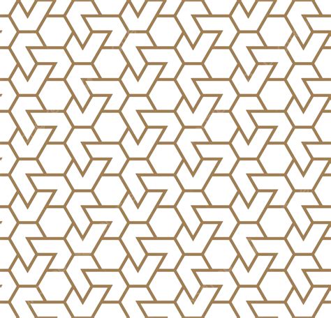 Browncolored Arabic Geometric Ornament With Uniform Line Thickness