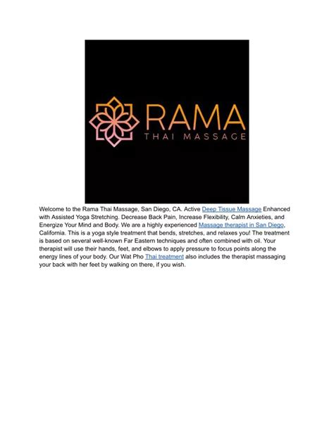 Ppt Rama Thai Massage San Diego Powerpoint Presentation Free Download Id12641312