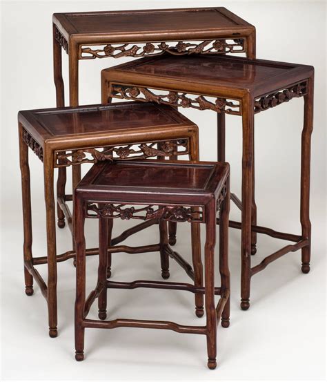 Rosewood Chinese Nesting Tables Set Of Four At 1stdibs