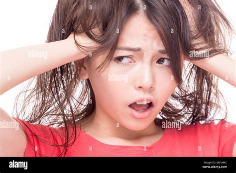 Pulling Hair Woman Stress Hi Res Stock Photography And Images Alamy