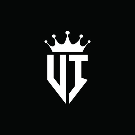 Vi Logo Monogram Emblem Style With Crown Shape Design Template 4284056