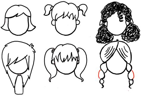 How To Draw Girls Hair Styles For Cartoon Characters