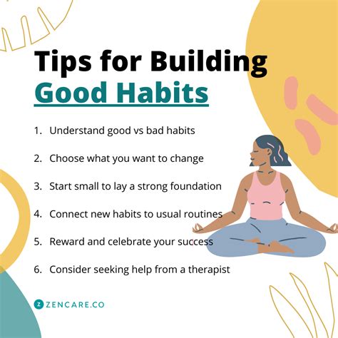 6 Tips For Building Good Habits Zencare