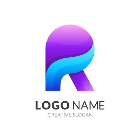 Premium Vector Letter R Logo Template With Wave Icon