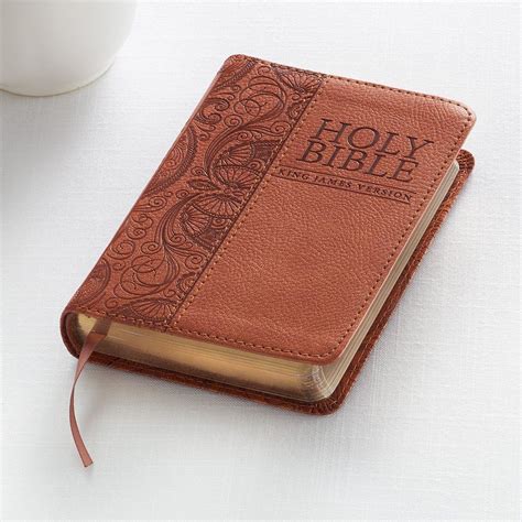 Kjv Bible Mini Pocket In Tan Year Bible Reading Plan One Year Bible