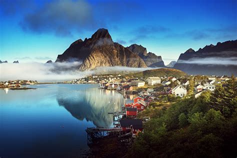 Reine Village Lofoten Islands Norway Stock Photo