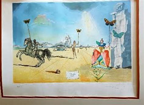 Salvador Dali Signed 1983 Les Papillion Lady Butterfly 22x29 Matted
