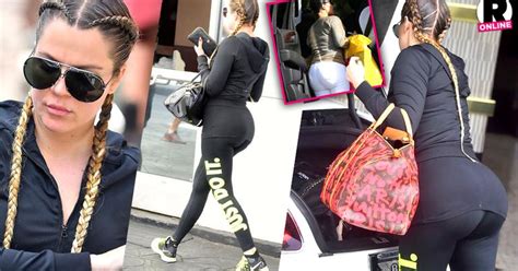 One Day Two Omg Booties Khloe And Kim Kardashian Face Off In La Booty