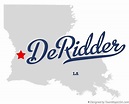 Map of DeRidder, LA, Louisiana