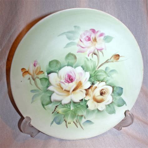 Beautiful Lefton China Hand Painted Floral Plate No Sl5936 Etsy