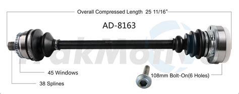 Cv Axle Shaft Rear Surtrack Ad