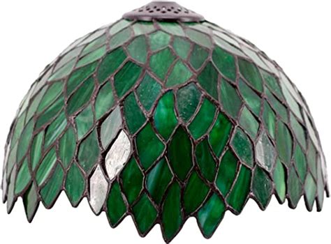 Tiffany Lamp Shade Replacement 12 Inch Green Stained Glass Wisteria Lampshade Only Fit For