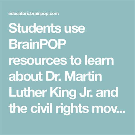 Students Use Brainpop Resources To Learn About Dr Martin Luther King