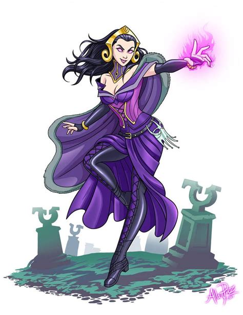 Liliana Vess Mtg Fan Art By Allanpaz Character Design Mtg Altered