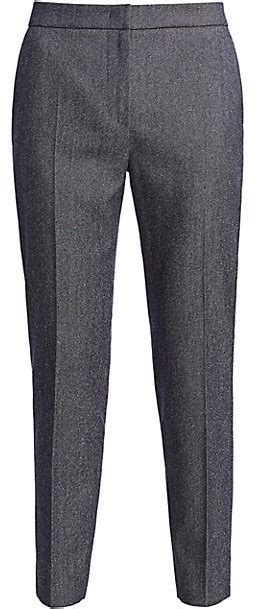 Max Mara Tunisi Denim Effect Wool Slim Pants Shopstyle Jeans