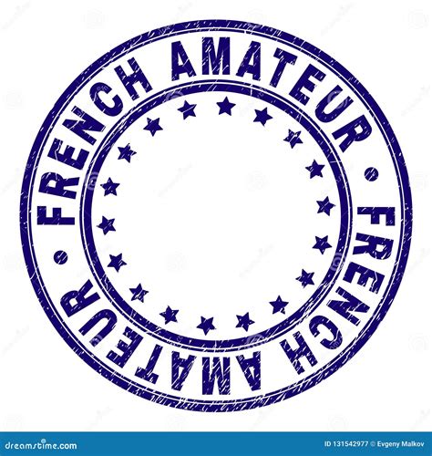 scratched textured french amateur round stamp seal stock vector illustration of draft
