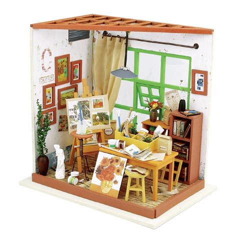 Handmade wooden doll house furniture miniature craft gift you will get assembly parts, need to assemble them together by yourself. Aliexpress.com : Buy Robotime DIY Ada's Studio Children ...