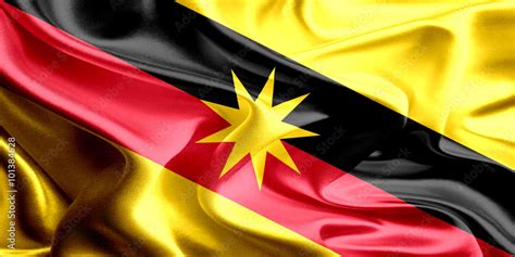 Flag Of Sarawak Malaysia Stock Illustration Adobe Stock