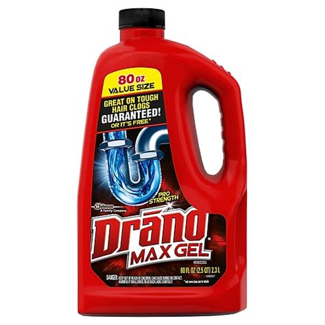 Drano Max Gel Drain Cleaner 80 Fl Oz 694772 Staples
