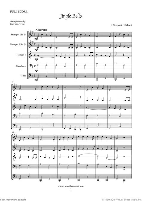 Easy Christmas Brass Quintet Sheet Music Carols Pdf Collection 1 F